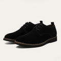 Men's Black Suede Dress Shoes – Comfortable Lace-Up Design for Formal and Smart-Casual Wear