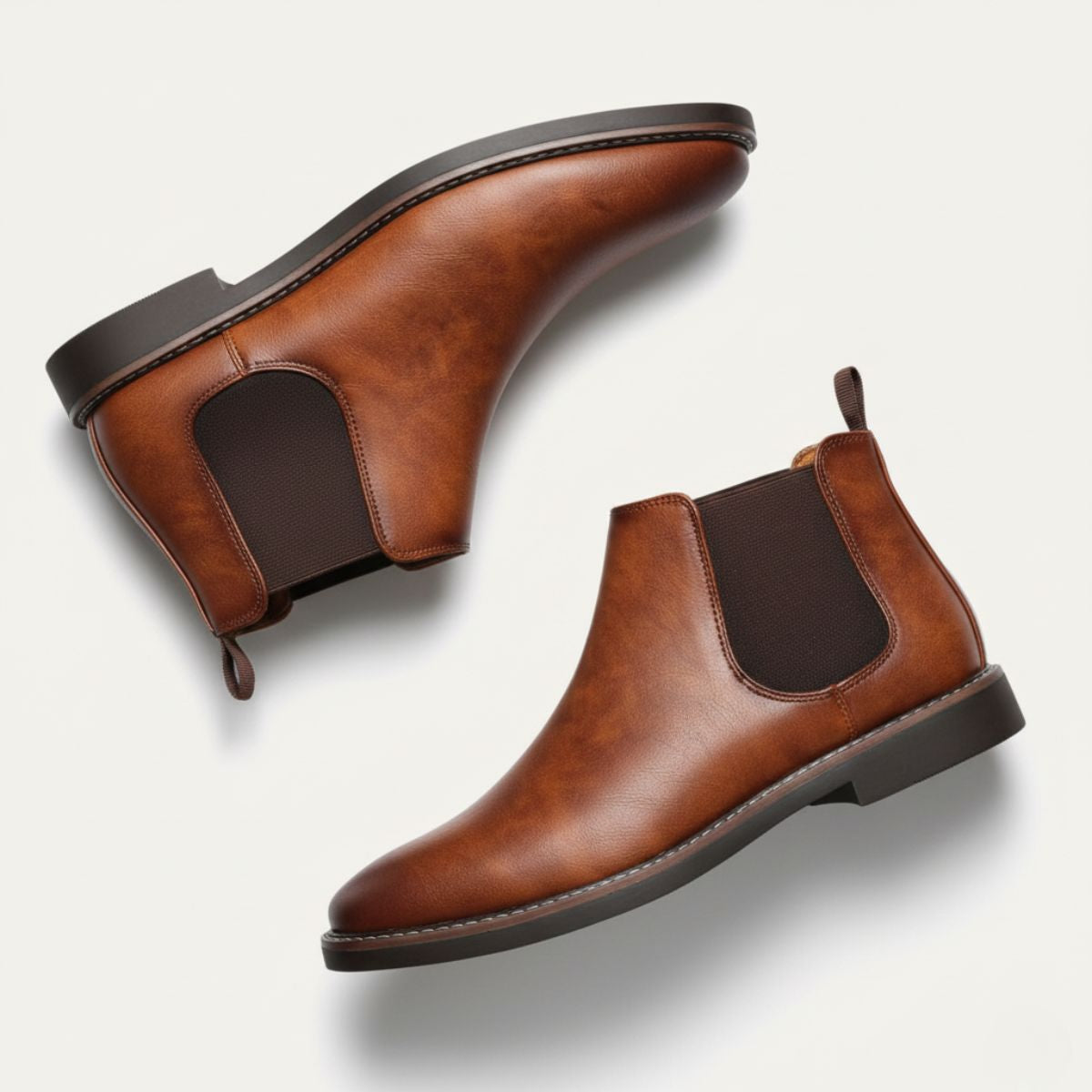 Men's Durable Leather Chelsea Boots – Classic Slip-On Design with Tailored Fit for Comfort and Versatile Style