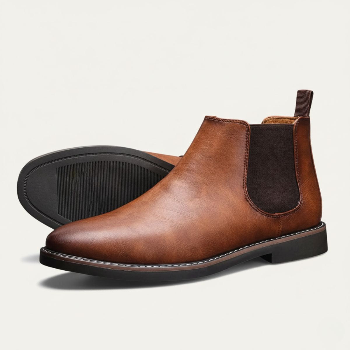 Men's Durable Leather Chelsea Boots – Classic Slip-On Design with Tailored Fit for Comfort and Versatile Style