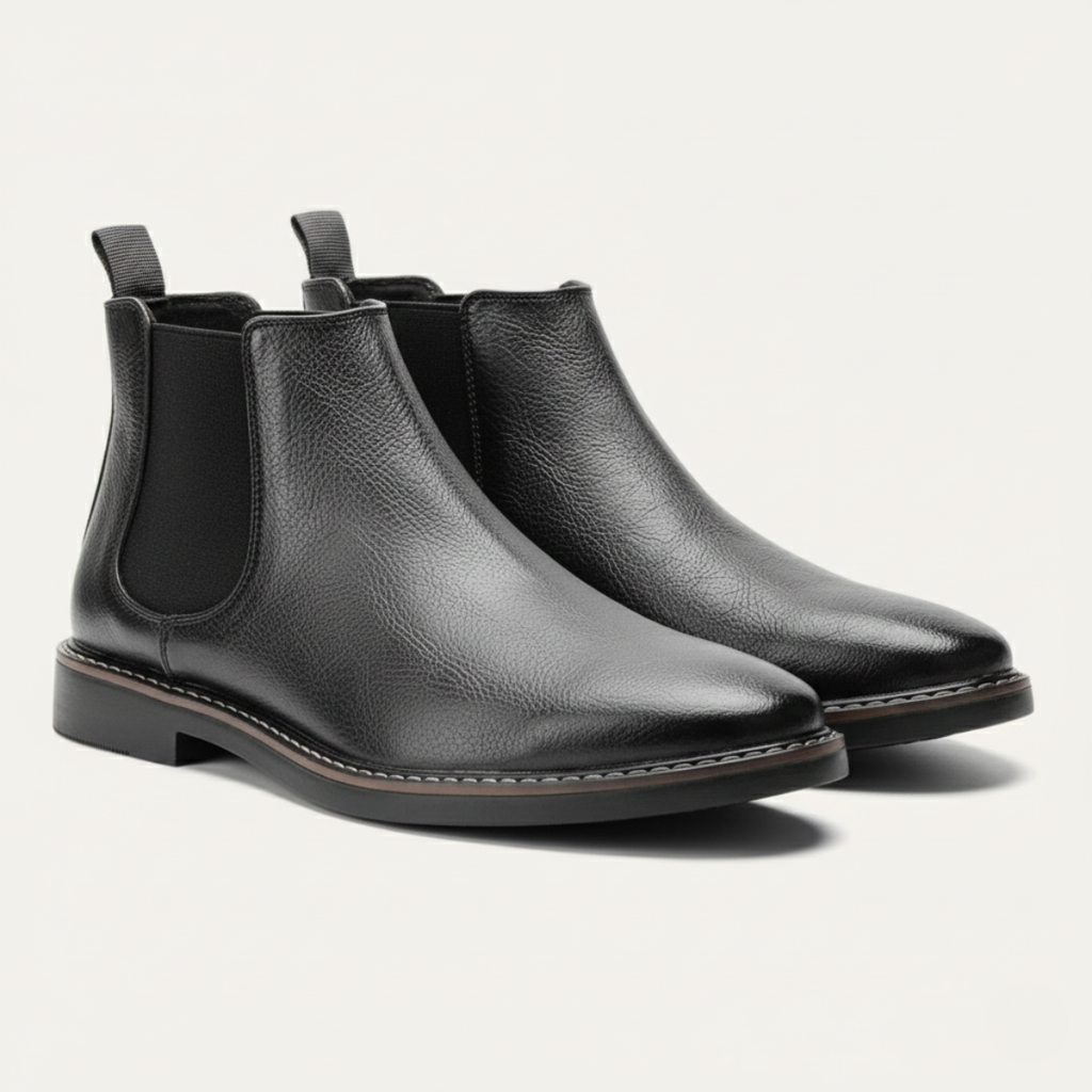 Men's Durable Leather Chelsea Boots – Classic Slip-On Design with Tailored Fit for Comfort and Versatile Style