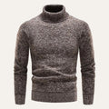 Men's Lightweight Merino Wool Turtleneck Sweater, Classic Fit for Layering, Soft Knit with Ribbed Cuffs