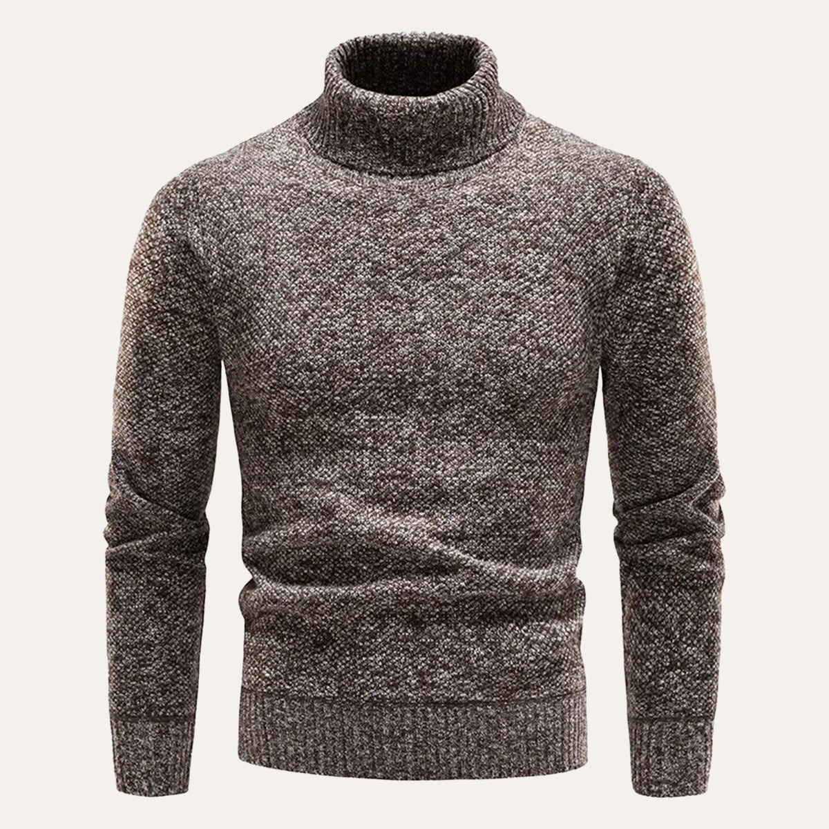 Men's Lightweight Merino Wool Turtleneck Sweater, Classic Fit for Layering, Soft Knit with Ribbed Cuffs