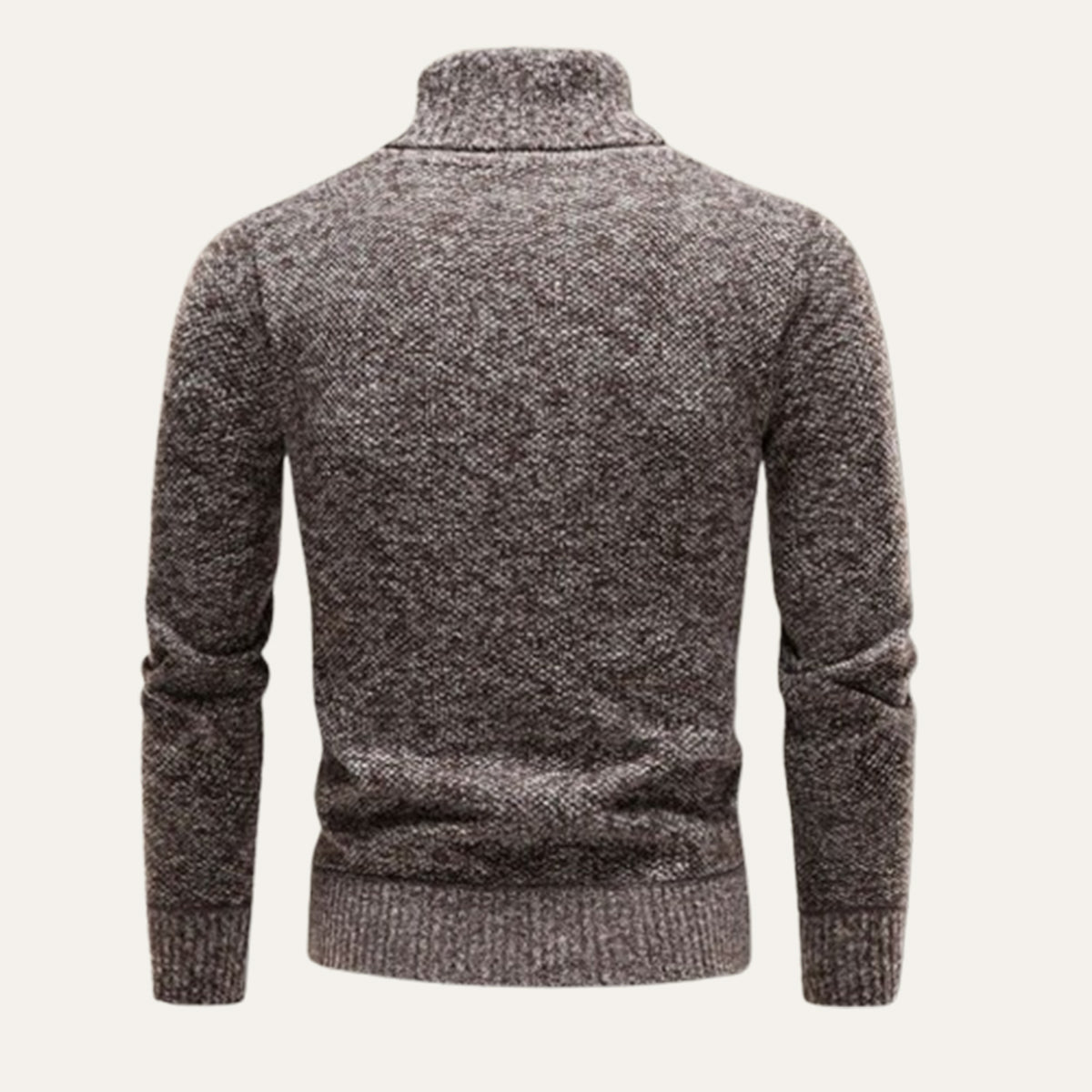 Men's Lightweight Merino Wool Turtleneck Sweater, Classic Fit for Layering, Soft Knit with Ribbed Cuffs