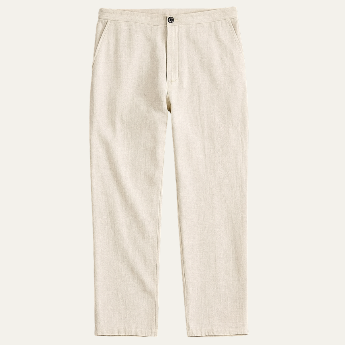 Men's Linen Capri Pants – Lightweight Breathable Summer Trousers with Relaxed Fit and Side Pockets